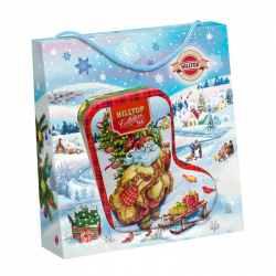 Чай подарочный черный Hilltop Волшебный Дед Мороз в картонной упаковке 80 г