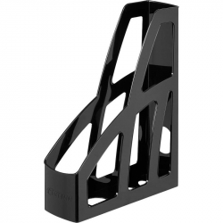 Вертикальный накопитель Стамм Лидер пластиковый черный ширина 70 мм (2 штуки в упаковке)