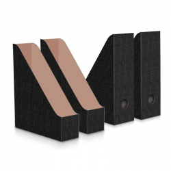 Вертикальный накопитель Attache картонный черный ширина 90 мм (4 штуки в упаковке)