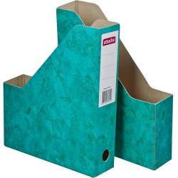 Вертикальный накопитель Attache Мрамор картонный зеленый ширина 70 мм (2 штуки в упаковке)
