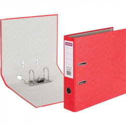 Папка-регистратор с арочным механизмом Attache Colored (75мм, красная, 50шт/уп) 
