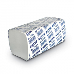 Полотенца бумажные для держателей Aster Pro 131201 (белые с тиснением, 2-слойные, 20-200 листов в упаковке) 