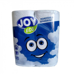 Полотенца бумажные Joy Eco с тиснением двухслойные (2 рулона по 12 метров)