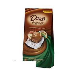 Шоколад Dove promisses молочный с фундуком 93г