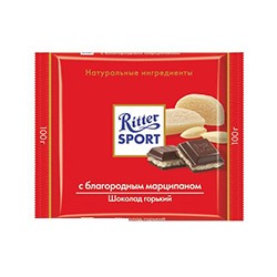 Шоколад Ritter Sport горький с марципаном (100г)