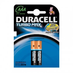 Батарейки Duracell Turbo AAA/286/LR03, 1.5В, алкалиновые, 2 шт. в блистере 