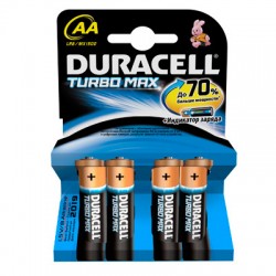Батарейки Duracell Turbo AA/316/LR6, 1.5В, алкалиновые, 4 шт. в блистере 