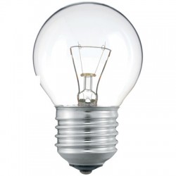 Лампа накаливания Philips, шарик, прозрачная, 60Вт, цоколь E27 