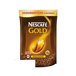 Кофе Nescafe Gold раств.субл.190г пакет
