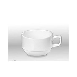 Чашка для кофе Wilmax белая, фарфоровая (220мл) 