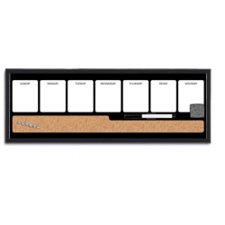  Доска для информации комбинированная пробковая/магнитно-маркерная Bi-Office 60x20 см серый 
