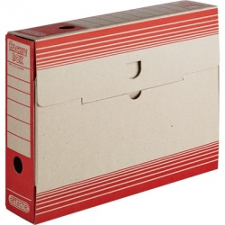 Короб архивный Attache (картон, красный, 320x75x255 мм), 