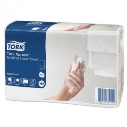  Полотенца бумажные листовые Tork Xpress Advanced Н2 471117 Z-сложения 2-слойные 20 пачек по 190 листов