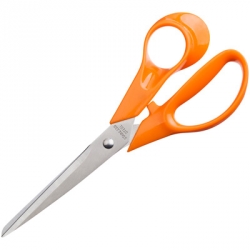 Ножницы 177 мм с пластиковыми эллиптическими ручками, оранжевые