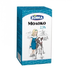 Молоко Zorka ультрапастеризованное 2.5% 1 л