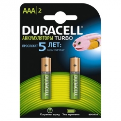 Аккумулятор Duracell AAA/HR03-2BL (800/850 mAh, 2 штуки)
