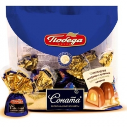 Конфеты шоколадные «Соната» с начинкой ореховый крем и лесной орех,250гр