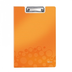 Папка-планшет с крышкой Leitz Wow пластиковая оранжевая (2.8 мм)