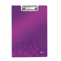 Папка-планшет с крышкой Leitz Wow пластиковая лиловая (2.8 мм)