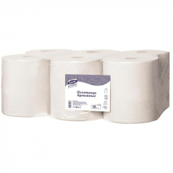 Полотенца бумажные в рулонах Luscan Professional 1-слойные 6 рулонов по 280 метров