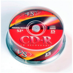 Диск CD-R VS 700 Mb 52x (25 штук в упаковке)
