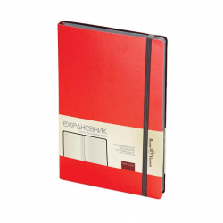 Ежедневник недатированный Bruno Visconti Megapolis Soft искусственная кожа А5 136 листов красный (144х212 мм)