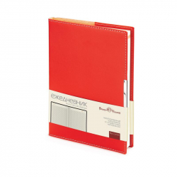 Ежедневник недатированный Bruno Visconti Metropol искусственная кожа А5 136 листов красный (143х216 мм)