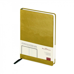 Ежедневник недатированный Bruno Visconti Megapolis искусственная кожа А5 160 листов золотистый (145x215 мм)