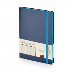 Ежедневник недатированный Bruno Visconti Megapolis Soft искусственная кожа А5 136 листов синий (144х212 мм)