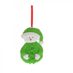 Новогоднее украшение-подвеска Снеговик (9 см)