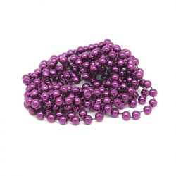 Новогоднее украшение Бусы шарики фиолетовые