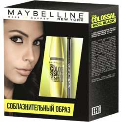 Подарочный набор женский Maybelline (тушь для ресниц Colossal 10.7 мл, подводка для глаз 1.1 мл)