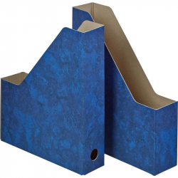 Вертикальный накопитель Attache Мрамор картонный синий ширина 70 мм (2 штуки в упаковке)
