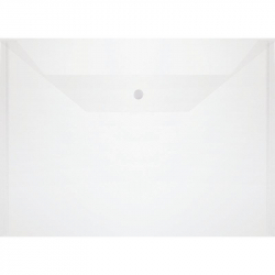 Папка-конверт на кнопке А4 прозрачная 0.1 мм (10 штук в упаковке)