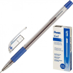 Ручка гелевая Pentel синяя (толщина линии 0.25 мм)