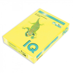 Бумага цветная IQ Color (А4, 80 г/м2, NEOGB-желтый неон, 500 листов), 