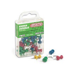 Кнопки пластиковые Attache AL-TS1002-30VH (30 шт./уп., цвет в ассортименте) 