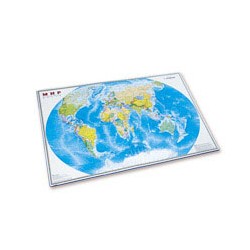 Коврик на стол &laquo-Карта мира&raquo- (380х590мм, цветной, ПВХ) 