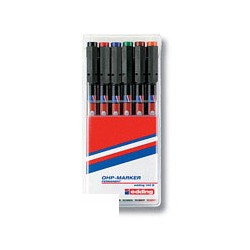 Набор маркеров Edding E-140 (черный, красный, оранжевый, синий, зеленый, коричневый) 