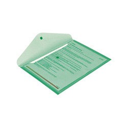 Папка конверт с кнопкой КНК 180 прозрачно-зеленая 