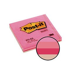 Бумага для заметок 3M Post-it 654-RB (клубничная радуга, 76 -76мм, 100 листов) 