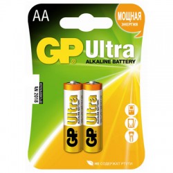Батарейки GP Ultra AA/316/LR6, 1.5В, алкалиновые, 2 шт. в блистере 