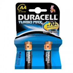 Батарейки Duracell Turbo AA/316/LR6, 1.5В, алкалиновые, 2 шт. в блистере 