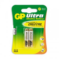 Батарейки GP Ultra AAA/286/LR03, 1.5В, алкалиновые, 2 шт. в блистере 