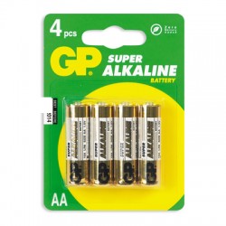 Батарейки GP Super AA/316/LR6, 1.5В, алкалиновые, 4 шт. в блистере 