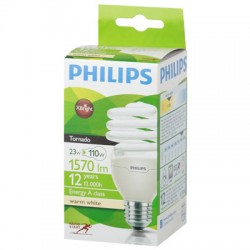 Электрич.лампа Philips CLL Tornado mini T2 23W 827 E27 теплый белый 