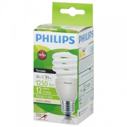 Электрич.лампа Philips CLL Tornado mini T2 20W 827 E27 теплый белый 
