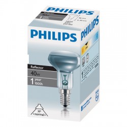 Лампа накаливания Philips, рефлекторная (зеркальная) R50, 40Вт, цоколь E14 