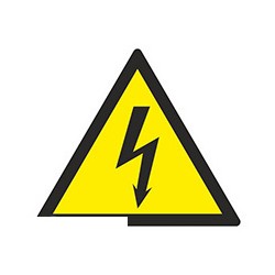 W08 Опасность поражения электрическим током (плёнка ПВХ, 200х200) 