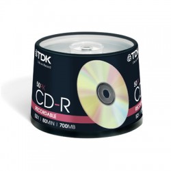 Носители информации TDK CD-R 80 52x CB/50